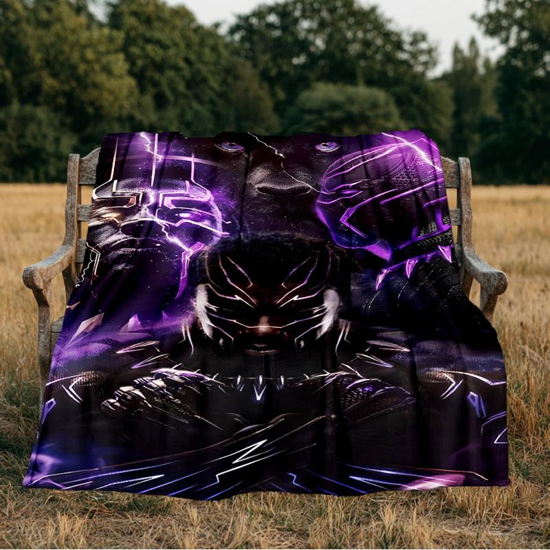 Black Panther Flight Blanket Flannel Throw for Sofa, Indoor, Camping, Living Room, Office, Chair, And Bed Soft Birthday Gift