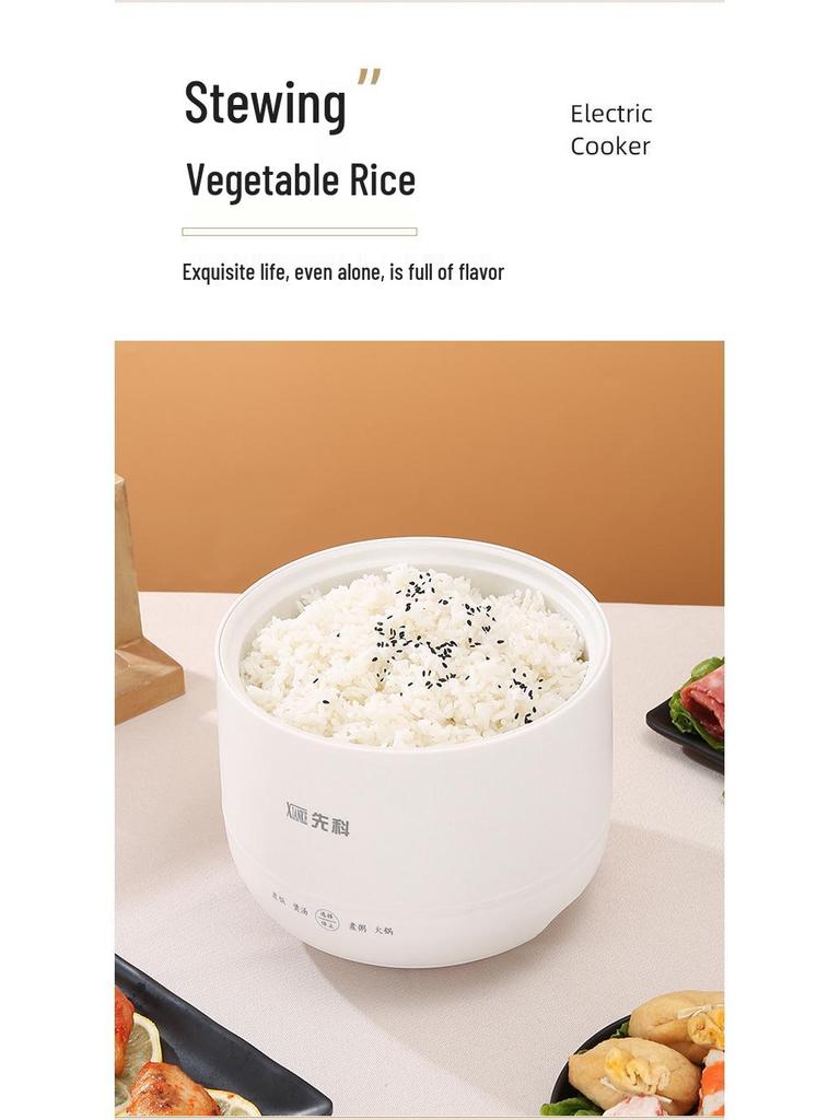 Smart Single-Serve Mini Rice Cooker for Steaming and Cooking Porridge