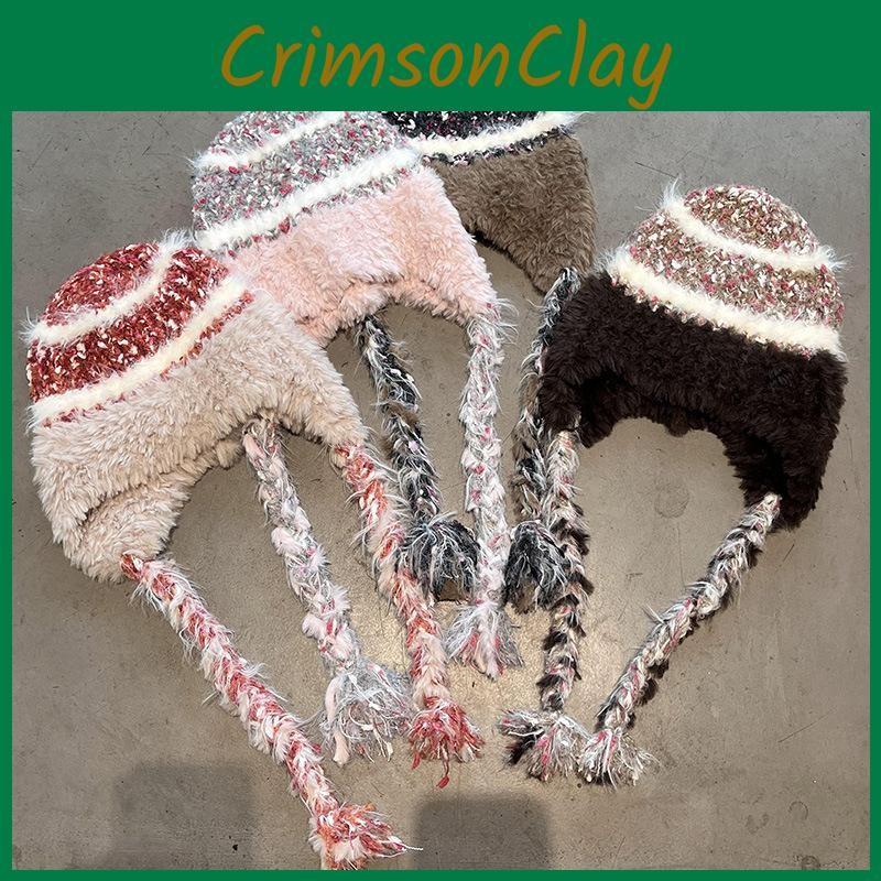 Warm Winter Knit Cap Padded Lining Women Cold Weather Trendy Breathable Hat