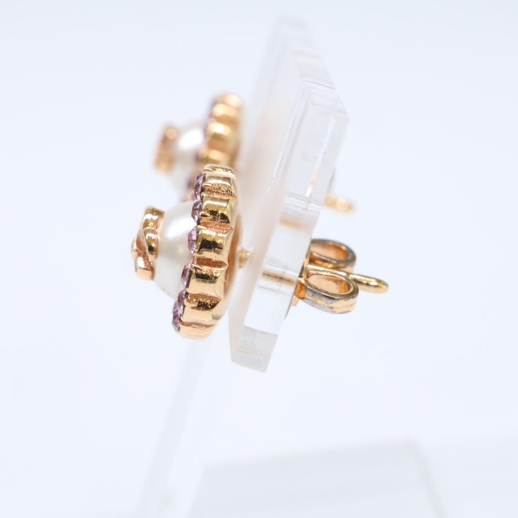 Gucci 702583 Double G Flower Studs Earring pinkUsed