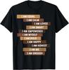 Déesse de la Mélanine Citations d'Affirmation Positive Cadeau Éducateurs Noirs T-shirt Unisexe