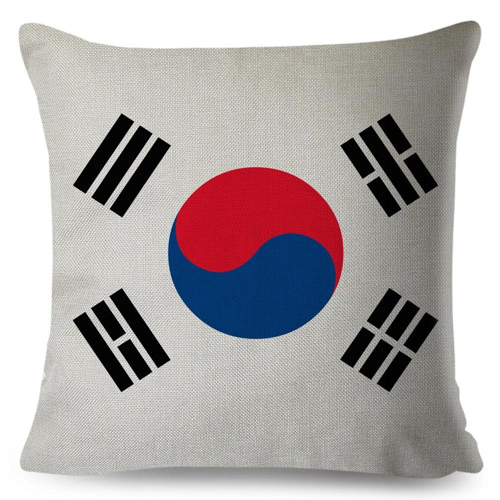 50 Style National Flag Cushion Cover for Sofa Home Children Room Decor Geometric Print Pillowcase Polyester Pillow Case 45x45cm