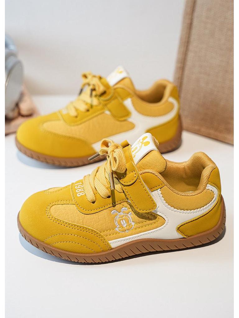 Bobdog Girls' Retro Waterproof Leather Low-Top Shoes - Spring & Autumn Collection