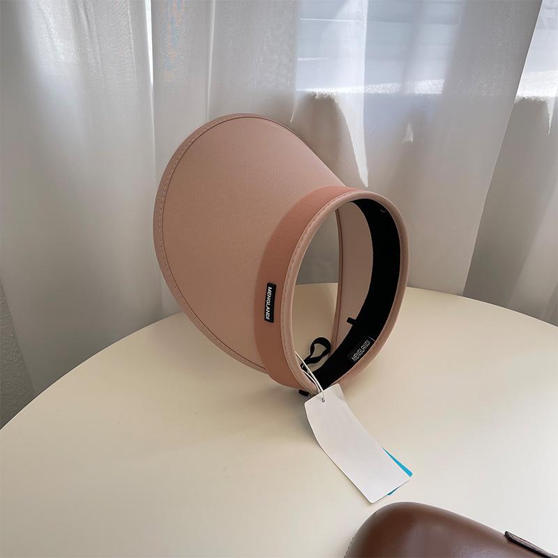 Summer Sunscreen Hat for In South Korea with Large Eaves and A Small Hollow Top Hat for Outdoor Outings, Cycling, and Sunshade Hat for UV Protection