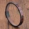 Black Leather Rope Cowhide Men's Double Layer Genuine Leather Woven Bracelet Handmade Multi-Layer Cross Leather Bracelet 2026