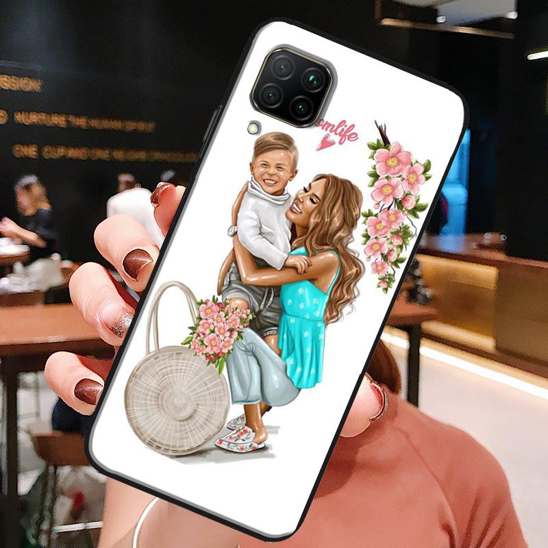 SUPER MOM MOTHER MAMA CUTE BABY For Huawei Honor X8a X7a X9a X8 50 70 90 Lite Magic5 Pro P20 P30 P40 P50 P60 Nova 9 5T Case