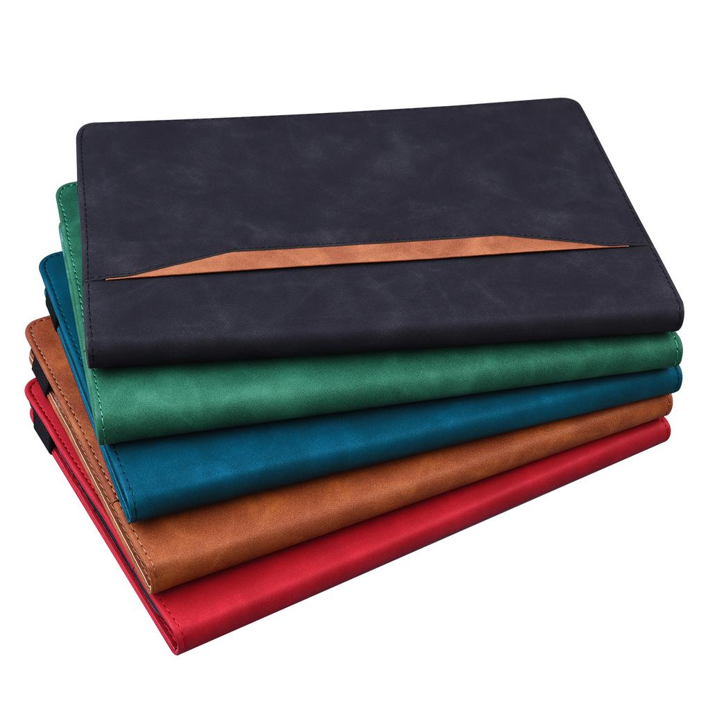 Applicable to real me Realme pad3 11.6 inch 2026 flat leather case, matte contrasting color card holder shell
