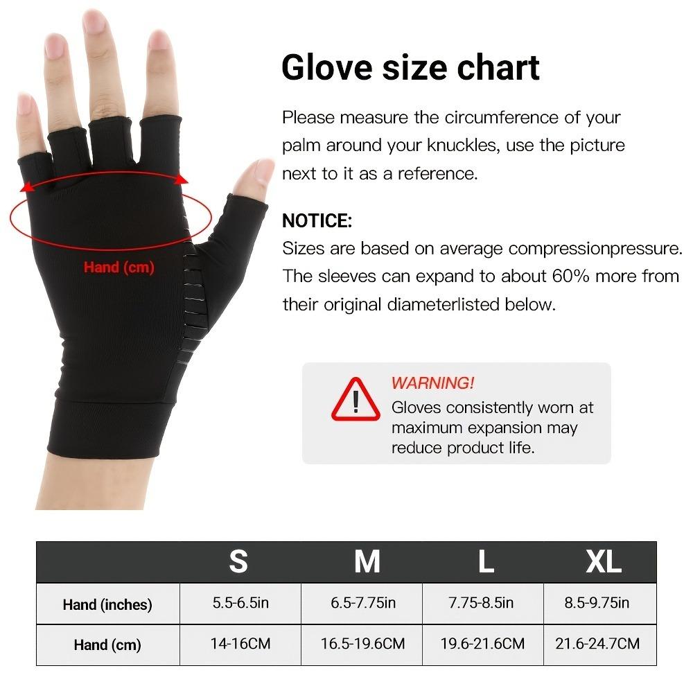 Copper Fingerless Cycling Gloves,Quick-Dry Breathable Sport Gloves,Universal Fit Forcycling & Sports Activities,Fishing,Work