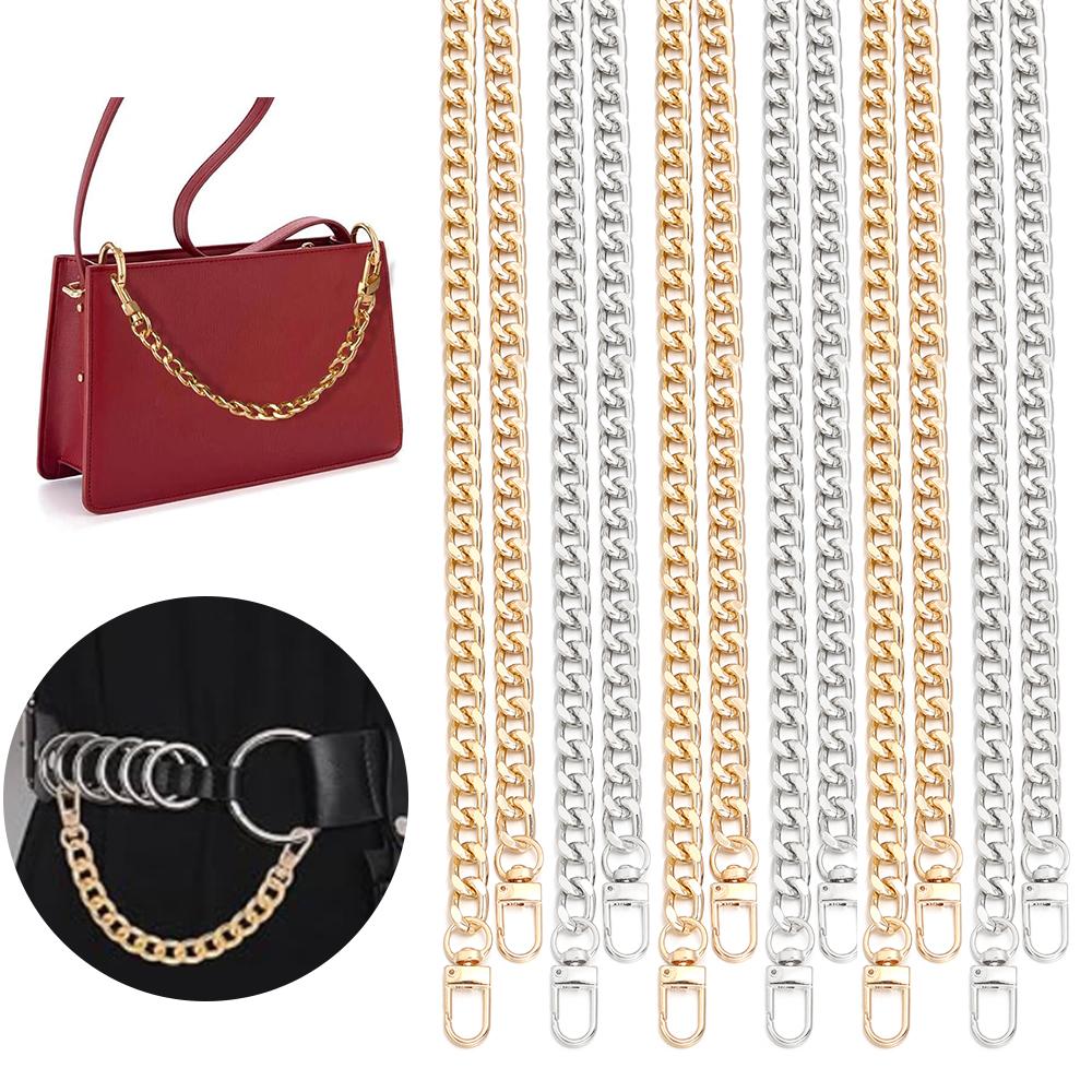 40/60/80/100cm Metal Aluminum Bag Chains Handbag Shoulder Bag Strap Replacement Extension Chains For DIY Bags Deco Accessories