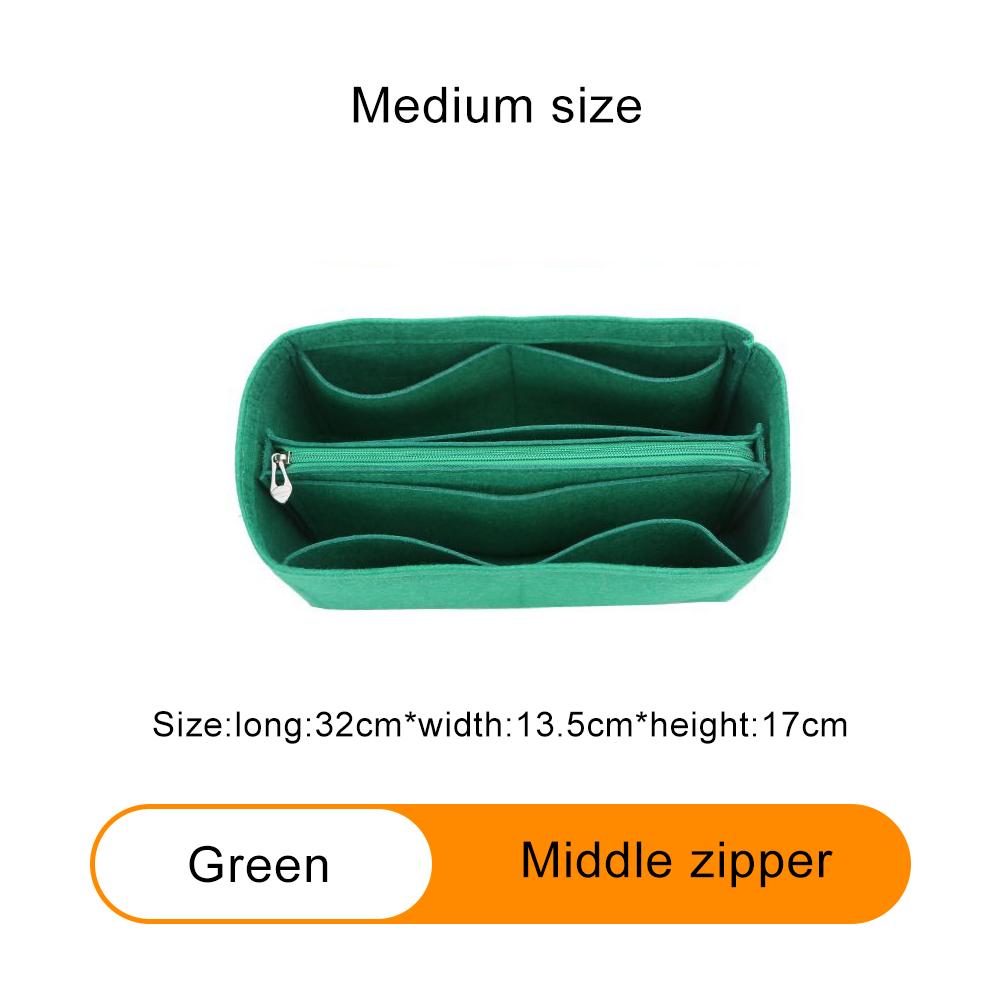 Felt Insert Bag Cosmetic Organizer Insert For Goyard Tote,Makeup Bags With Zipper, Inner Pouch Fit Luxury Handbags for Women