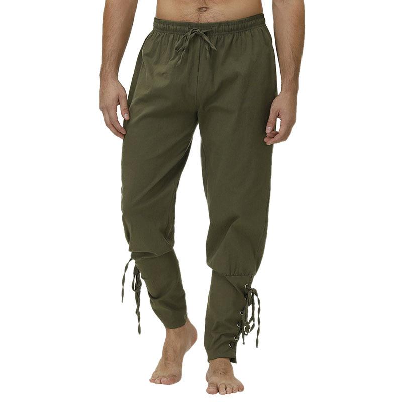 

Men s Pirate Pant Viking Men Medieval Pants Shorts Halloween Adult Cosplay XXXL зелений