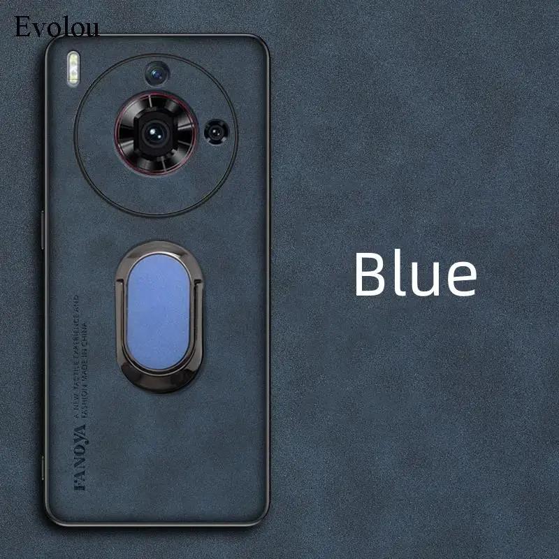 Para ZTE Nubia Z70 Ultra Funda con Soporte de Anillo de Cuero de Oveja Para Nubia Z50 Ultra Z60S Pro Protección de Lente Funda a Prueba de Golpes
