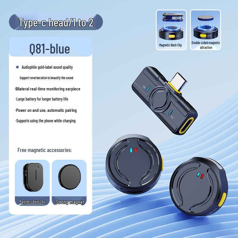 Wireless Lavalier Microphone with Digital Display & Noise Reduction for Mobile Phones & Outdoor Live Streaming