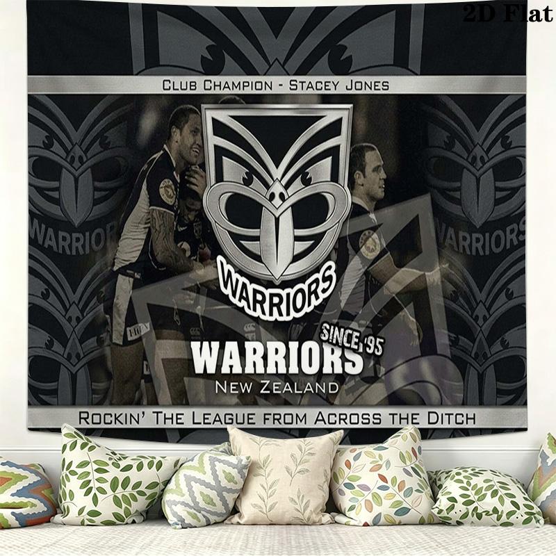 New Zealand Warriors Wall Tapestry Aesthetic Wall Hanging Printed Fabric Blanket Decorative Tapestries for Bedroom Living Room Home Decor