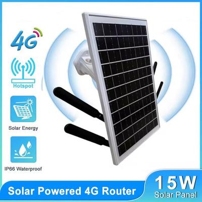 Router Solar 4G LTE WIFI Rezistent la Apă IP66 pentru Exterior cu Slot Card SIM 15W 25600mAh Router Modem Wireless pentru Cameră Solară
