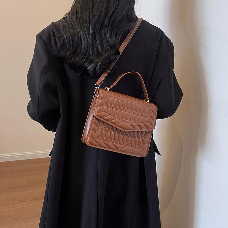 Stylish Korean Style Shoulder Crossbody Bag Trendy Vintage Mini Square Purse For Women