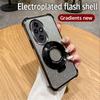 For Honor 200 Pro Glitter Shockproof Plating Bracket Phone Holder Case For Honor 200 50 60 70 80 90 100 Pro X9A Soft Stand Cover