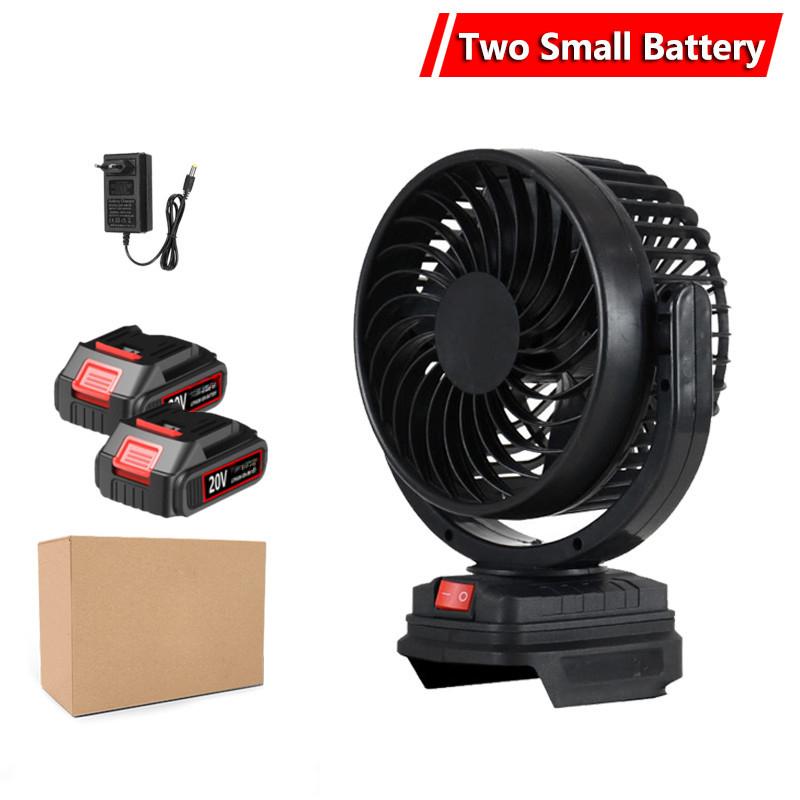 21V Kleiner Tragbarer Tisch-Camping-Ventilator Gebläse Kabelloser Wiederaufladbarer Ventilator Outdoor Lithium-Batterie Elektrischer Ventilator