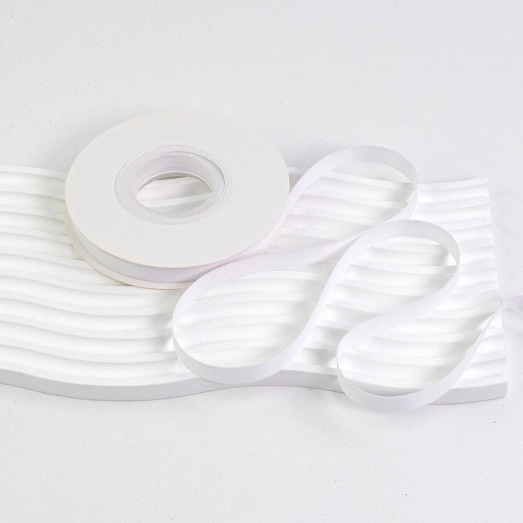 1cm Solid Matte Polyester Ribbon for Fresh Flower Bouquets - Single Color Woven Macaron Ribbon