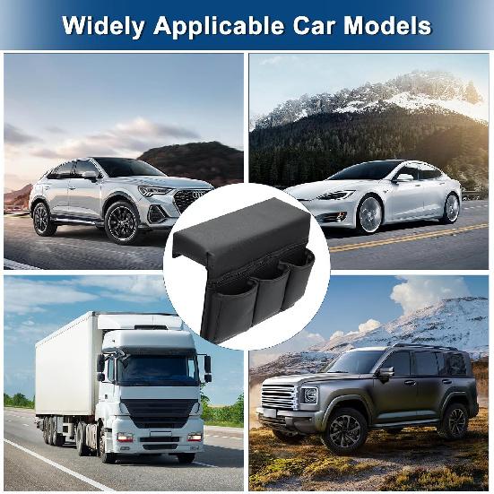 Car Window Side Storage Box,Leather Window Armrest Bag Black Car Door Window With Multiple Pockets,Universal Interior Accessories