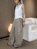 Women's 3D Patchwork Cargo Jeans with Large Pockets - Loose Wide-Leg Style for Spring/Summer Streetwear