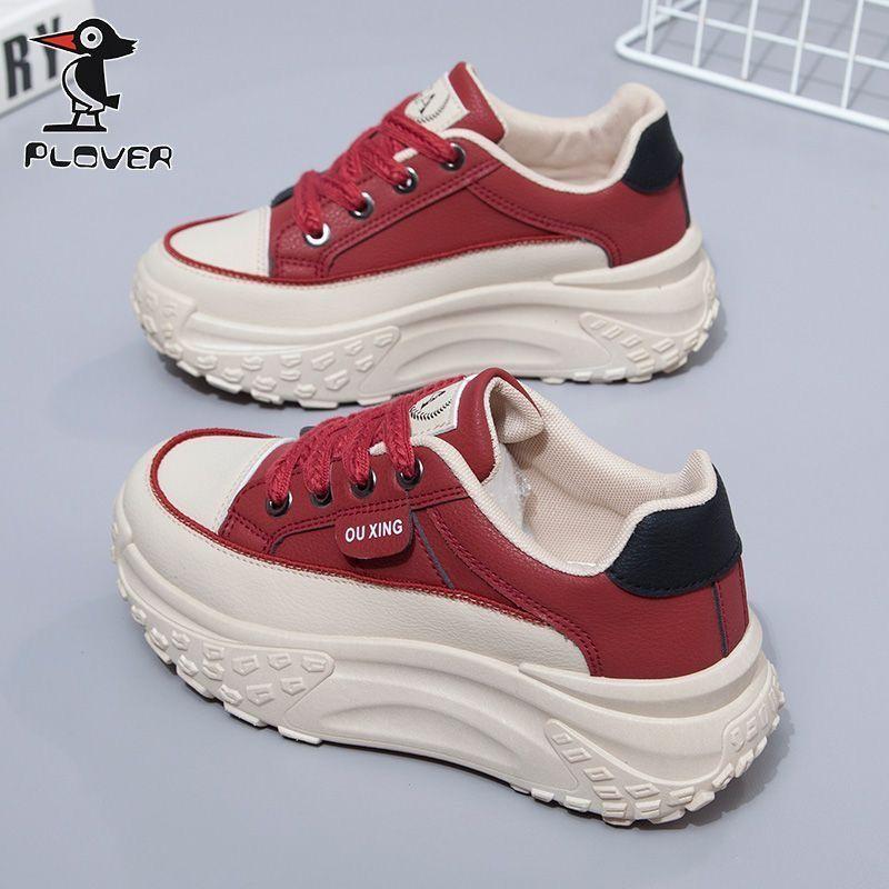 

New thick-soled heightened women s lightweight casual fashion, popular sports shoes today 35 червоний