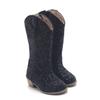 Girls Knee High Riding Boots Solid Color Glitter Leather Boot Autumn Winter Sexy Zipper Low Heel Pumps Sequin Comfortable Shoes