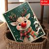 Frameless Pearl Painting Kit Christmas Reindeer Aesthetic Wall Art DIY Sparkling Bead Canvas Room Decor Creative Craft