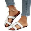 Women's Summer Tassel Slide Sandals Flat Soft Leather Open Toe Casual Slip On Sandals for Outdoor and Indoor Use