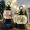 Christmas Decorative Music Box With LED Light Crystal Ball Santa Tree Figurine Home Tabletop Holiday Display
