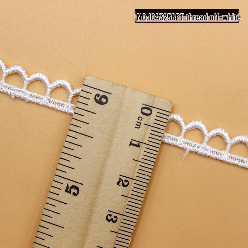 Water Soluble Lace Embroidery Collar - DIY Sewing Material Crescent Edge Cotton 