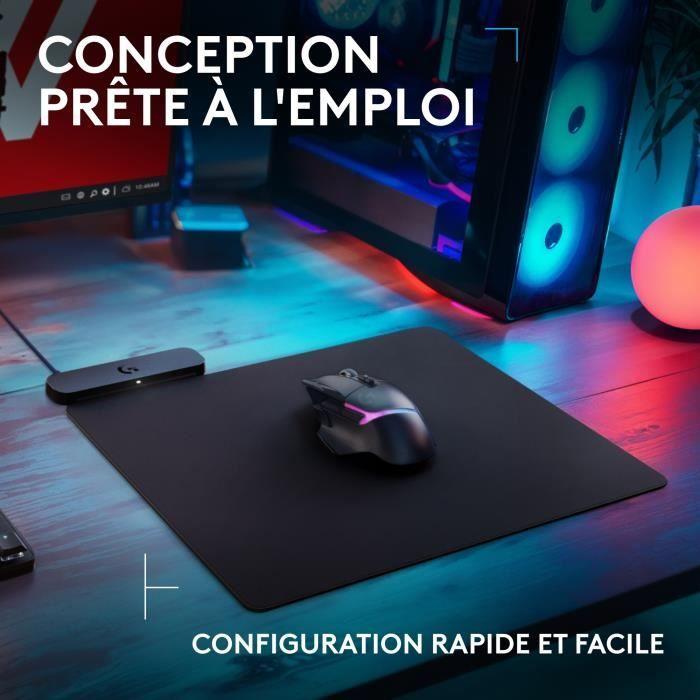Tapis de souris gamer - Logitech G - Powerplay 2 - Système de charge sans fil - Noir