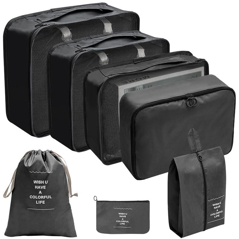 

11-Piece Travel Set: Lipstick, Makeup, Toiletry Bags & Drawstring Storage Bag