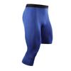 Men's American Style One-Leg Basketball Tights: Quick-Drying Seven-Point Compression Sports Pants