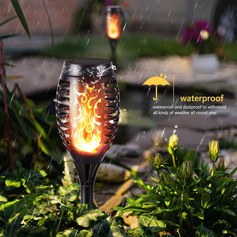 12LED Solar Flame Light Outdoor Waterproof Torches Landscape Lamp for Courtyard Garden Yard Halloween Decorations Lighting