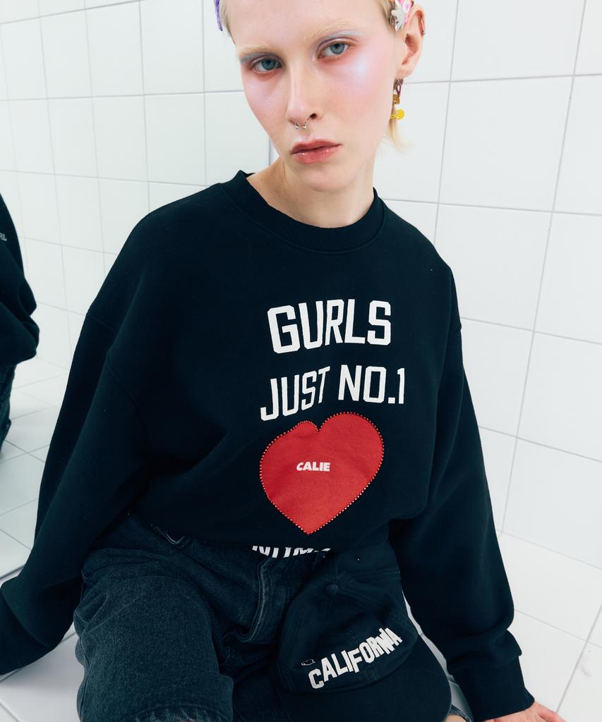 ASIF CALIE Gurls Just Sweatshirt Black