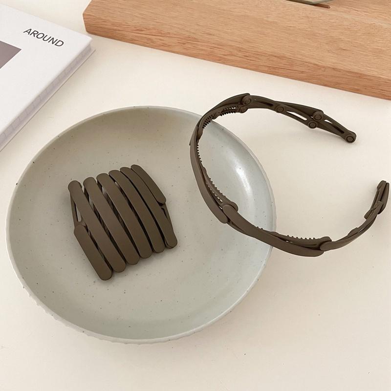 

Простой складной ободок для волос для женщин однотонный нескользящий для мытья волос модный ободок для волос для девушки аксессуары для волос