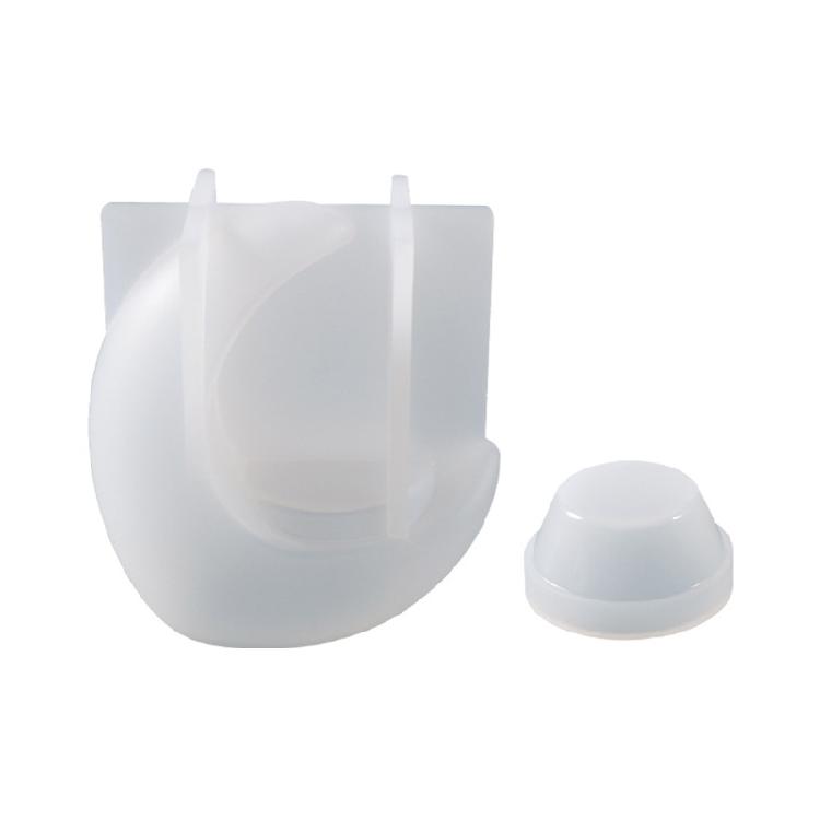DIY Silicone Mold Candle Holder Mould Handmade Moon-shaped Candlestick Mold 1