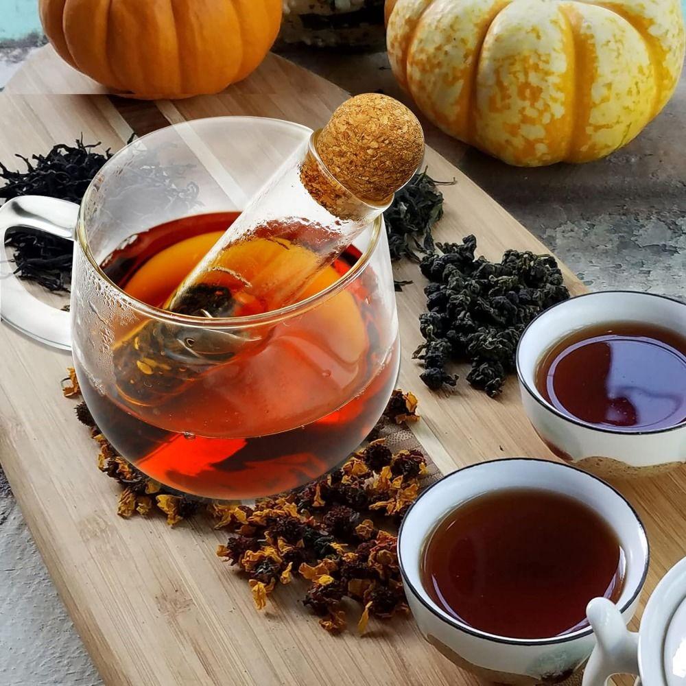 Szklana Rurka do Zaparzania Herbaty Filtr do Herbaty Dyfuzor Łatwy do Czyszczenia Zaparzacz do Herbaty Naczynia