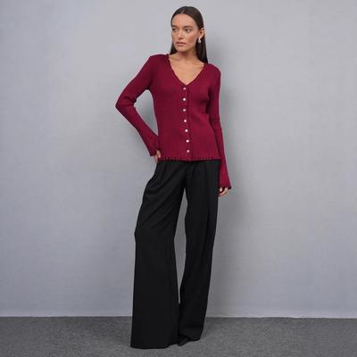 Women's Elegant V-Neck Spring Knit Cardigan Sweater