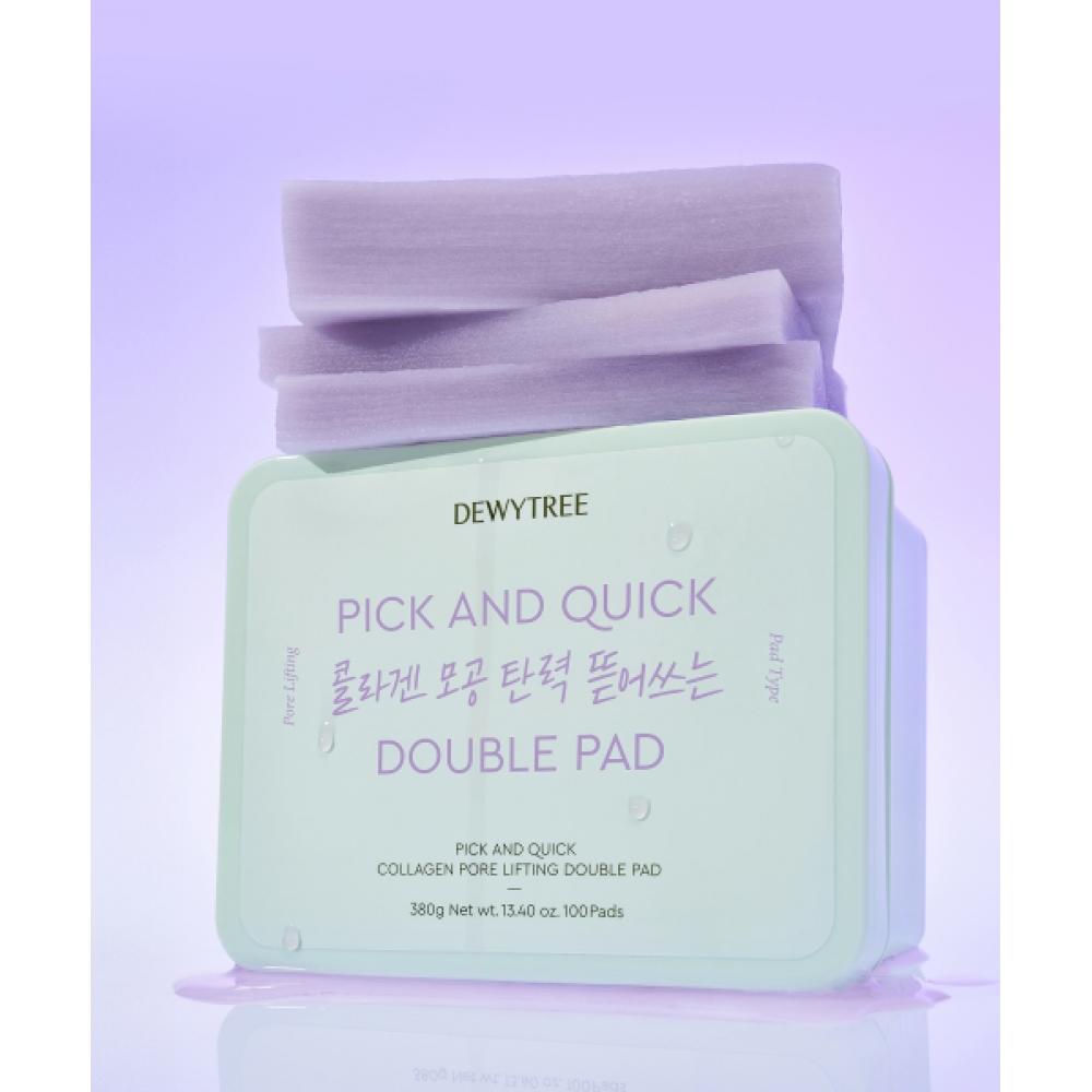 Dewytree Pick   Quick Collagen Pore Tightening Double Pad  100 Sheets NONE