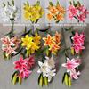 With 3pcs Flowers and 2pcs Bud Artificial Lily Flower 67cm 6 Colors Fake Flowers Dining Table Decoration Flowers Home Decoration