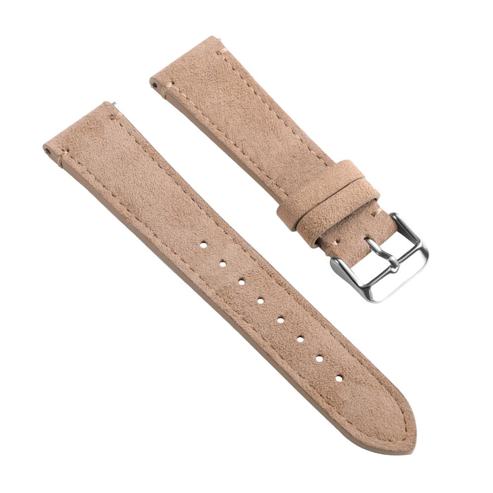 Genuine Suede Watchband 20mm 22mm for Omega for Casio for Seiko for Huawei Watch Gt2/3/4 Vintage Handmade Stitching Bracelet