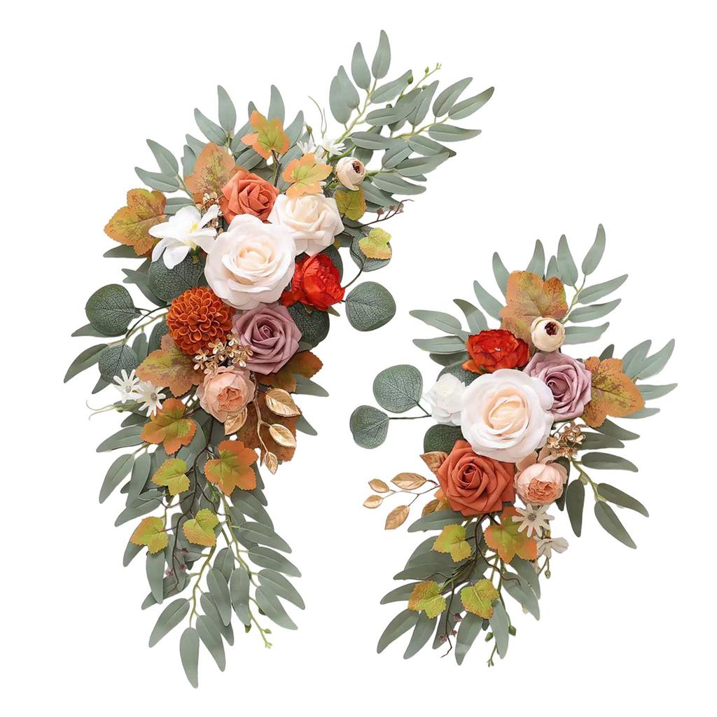 2x Wedding Arch Flowers Rustic Artificial Flowers for Reception Party Wall
