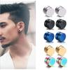 2 Pairs Stainless Steel Magnetic Fake Gauge Earrings 6-10mm Non Pierced Studs for Men and Women