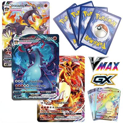 100Pcs Assorted Playing Cards VSTAR GX EX VMAX MEGA TAG TEAM Energy Trainer Charizard Pikachu Rare Pokemon Cards D18