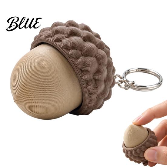 Interactive Keychain for Calm Acorn Fidget Clicker Keychain 3D Printed Clickable Sensory Handheld Focus Tool Office Toy Stress Relief Desk