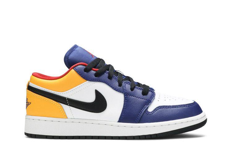 Kids' Sneakers Nike Jordan 1 Low Royal Yellow (GS) White/Track Red-Deep Royal Blue