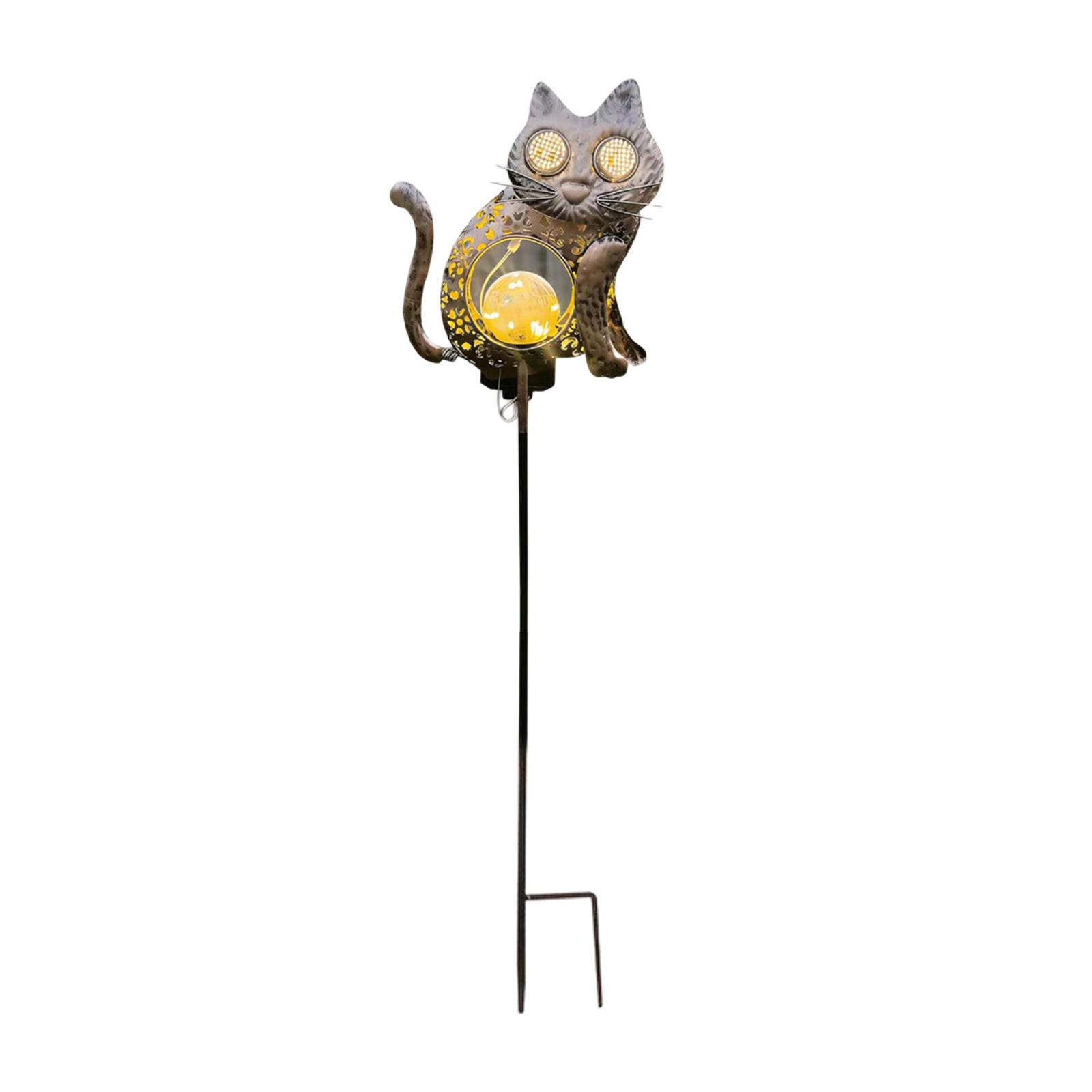 

Catshaped Solarpowered Patio Light, Outdoor Light, Garden Decoration. One Size