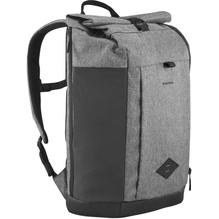 

DECATHLON23L Quechua NH Escape 500 Roll Top Versatile Hiking Bag Backpack Outdoor Bag Polyester Carbon Grey Unisex Couple Style